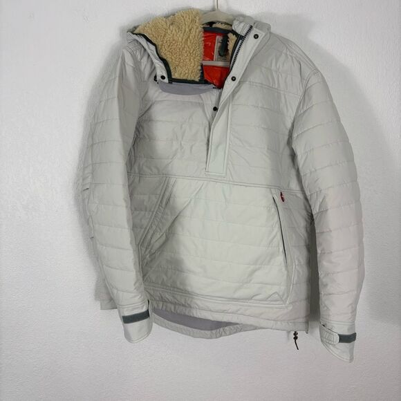 Relwen Men's Channel Anorak Light Stone Pullover Hooded Puffer Jacket Size XL - Picture 1 of 11